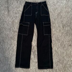 So Goods for Life Black Cargo High Rise Jeans Sz 5 / 27w
